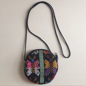 NWOT Hand embroidered mini cross body purse